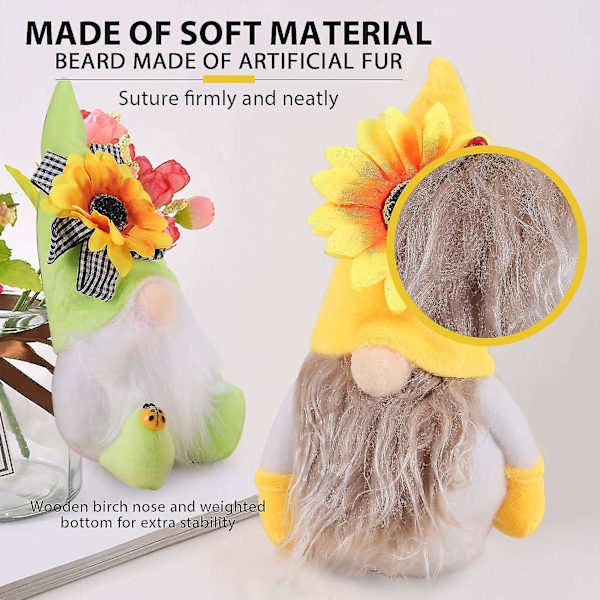 2 st Solros Tomte Tomtar Solros Tomte Ornament Solros Dekor