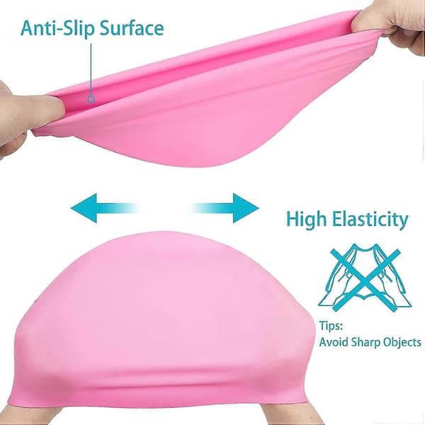 2 Pakk Badehhette, Silikon Badehhette, Elastisk Badehhette, Unisex Badehatt, Vanntett Badehhette, Badehhette For Menn Og Kvinner