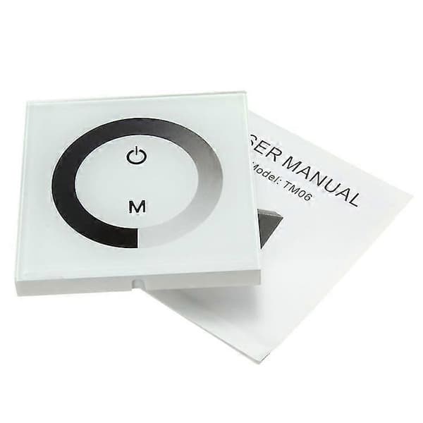 DC 12-24V LED Touch Veggkontroller Panel med Lysstyrkeendrende Dimmerbryter for Justering av Lys (farge: Hvit)