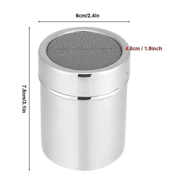 Sukkerstrøer, rustfritt stål kakao mel kaffe sil kunst sjablong med lokk (strøer)