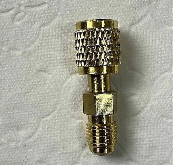 R32 R454B Kølemiddel Messing Adapter, 1/4\" Hun til 1/4\" Han Omvendt Gevind