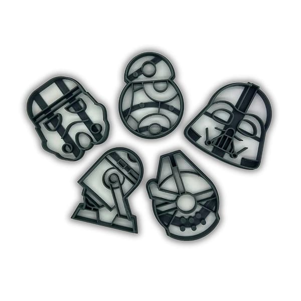 5 stk. Star Wars bakekake dekorasjon kakepresse