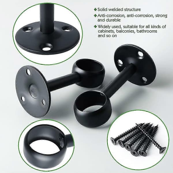 Gardinstångsfäste Garderobsstångsfäste Med Skruvar Takfäste Diameter 25mm, 2 st 25mm