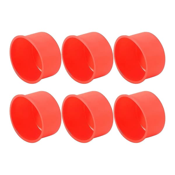 Silikone Mini Kage 4 Tommer Rund Bageform Non-stick Silikone Bageform Bageplade Genanvendelig Rød, Sæt Med 6