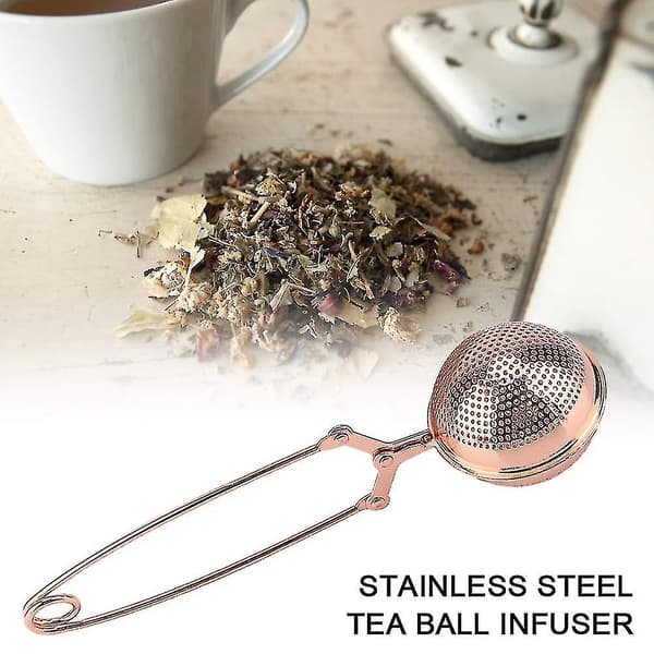 Te-infuser, te-si af rustfrit stålnet, bærbar te-si, te-si med langt håndtag, te St Ft