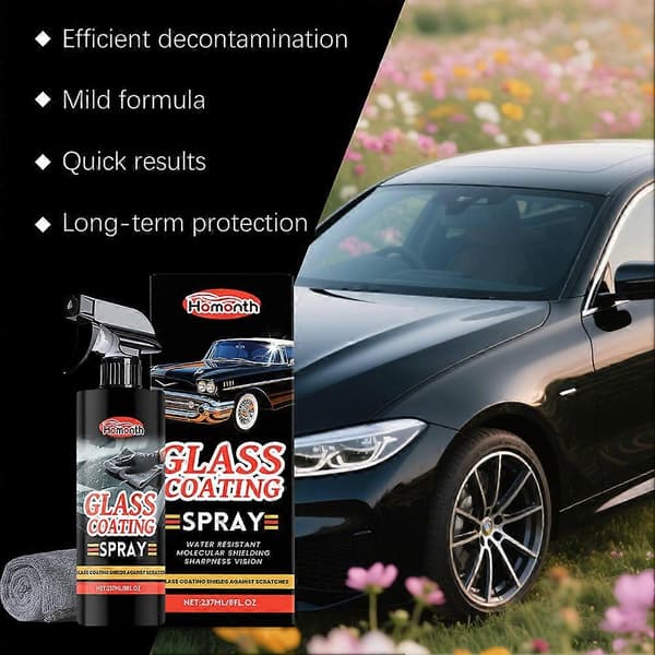 Bilglaspleje Spray Vandafvisende Polering til Regnfuld Pendling 3pcs
