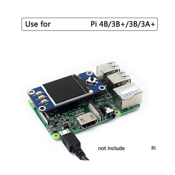 Til 4b/3b+/3b/zero 1.44 Tommer Lcd Hat 3.3v 128x128 Spi Interface Skærm Led Baggrundsbelysning Display Med J