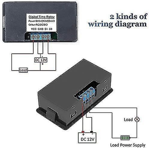 DC 12V 20A Programmerbar Digitalt Relé Timer Tidsyklus Forsinkelsesbryter Modul