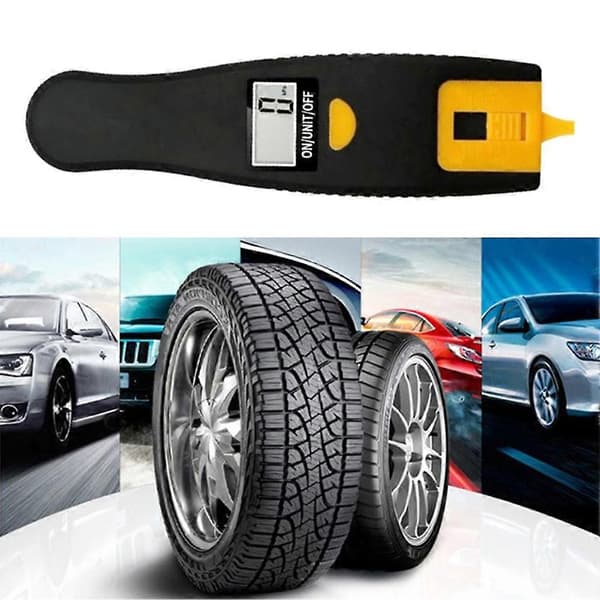 2 i 1 Bil Auto LCD Digital Display TPMS Dæktryksmåler Gevindmåler