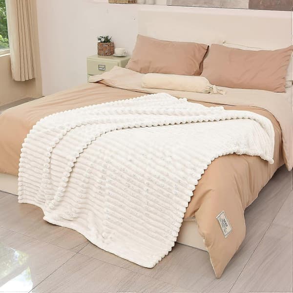 Bløde og hyggelige tæpper, bløde quilts, sofaplaid, varmt vinterplystæppe til sofa, seng, tv-sofa, 150 x 100 cm