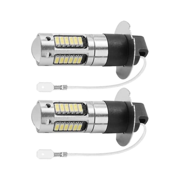 4st H3 Super Starka LED Dimljus DRL Glödlampor Kit 6000k Vit