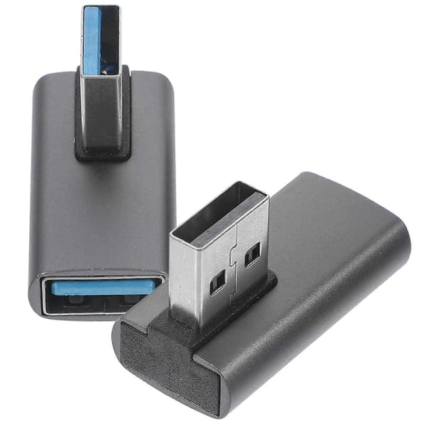 2 kpl USB-sovitin USB 3.0 Suorakulmainen sovitin Uros - Naaras Suorakulmainen USB-muunnin