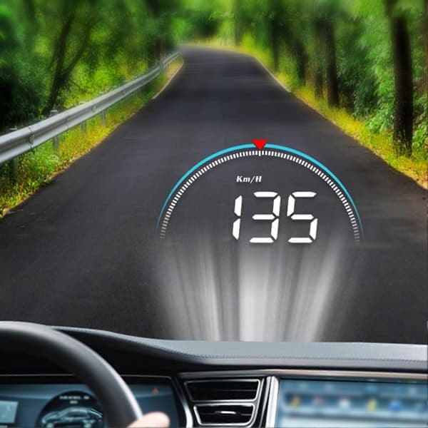 3,5 tommer Head-up Display Multifunktionelt Overhastighedsadvarselssystem Bærbar HUD-projektor til bil