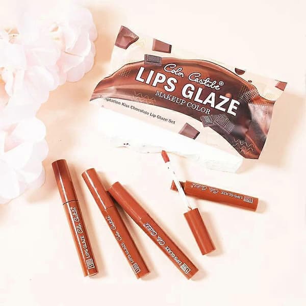 Læbestift Mat Chokolade/Sæt med Lipgloss Mat Bjørn