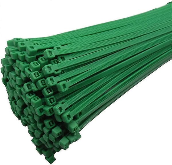 Pakke med 100 Kabelbindere, Grøn, 3*100*2.5mm, Premium Kvalitets Plast Kabelbindere.