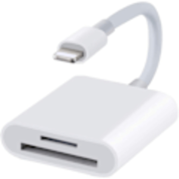 Lightning til SD-kortleser for iPhone Hvit - SD-kortleser Lightning til SD