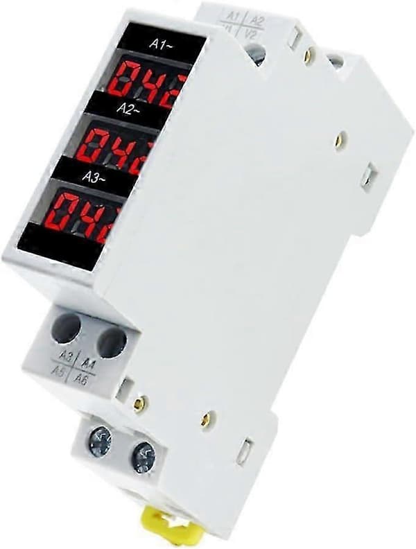 Trefas Din-skena Amperemeter, 3-siffrig Trefasdisplay, 3-fas Digital Display, Modulär Strömmätare Indikator