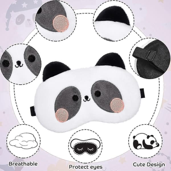 3 Stycken Ögonmask Barn Sovmask Söt Djurdesign Justerbar och Elastisk (Söt Stil DAK)