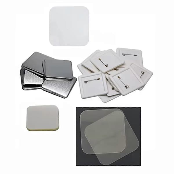 Fyrkantiga DIY Blanko Knappnålar Material 50x50mm