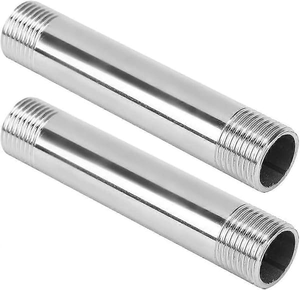 98mm hann-gjenget rørfittings i rustfritt stål (2 stk) (størrelse: 3/4\"bsp)