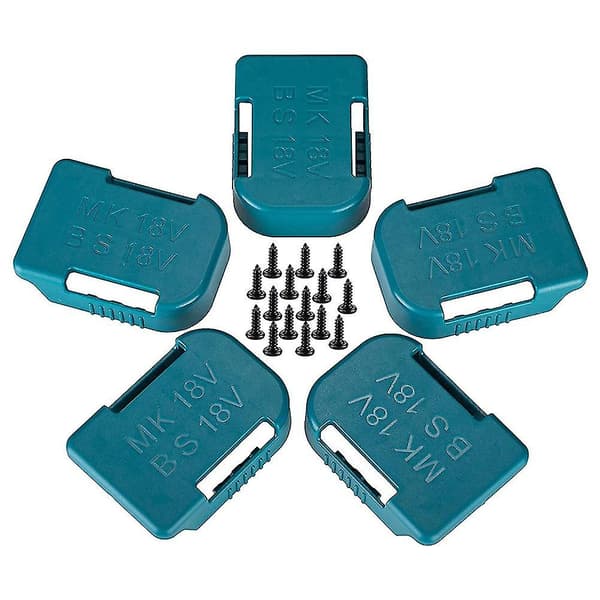 5-pak Batteriholder til 18V Batterimontering/ophæng/dockholder Passer til Bl1830 Bl1840 Bl1850 Bl1860