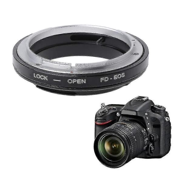 Fd-eos Monteringsadapterring För Canon Fd-Objektiv Till Ef Eos-Kamera Videokamera Ny