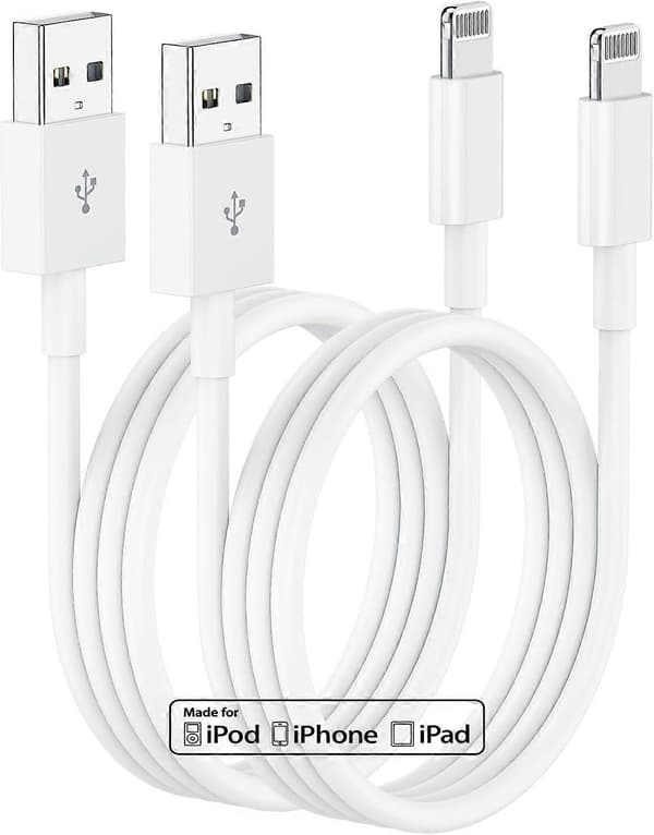 3 meter iPhone-lader, [Apple-sertifisert] Lang Apple-ladekabel, 3 meter original Lightning til USB-kabel, 3 meter iPhone-ladekabel for iPhone 14