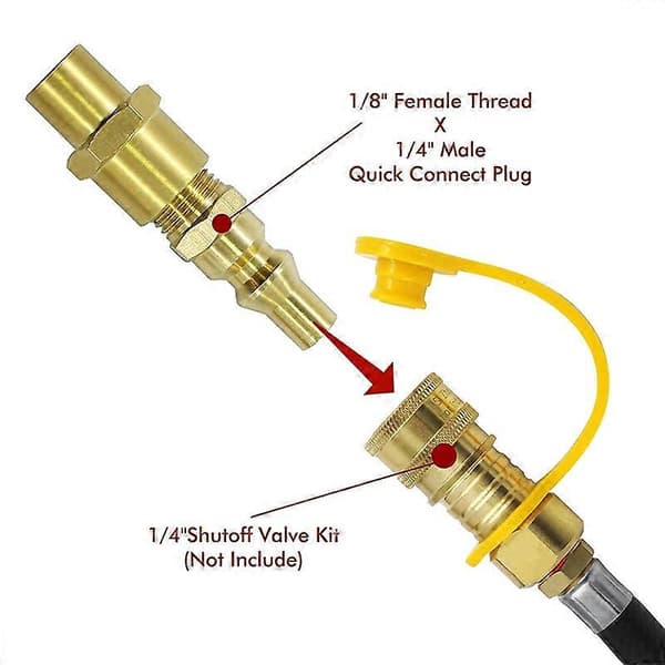 1/4 tomme RV Quick Connect-adapter til Q 100, 1000, 200, gasgrill