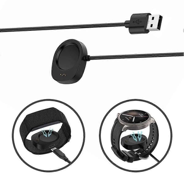 Udskiftnings magnetisk opladerkabel til Huami Amazfit Helio Strap ur-oplader