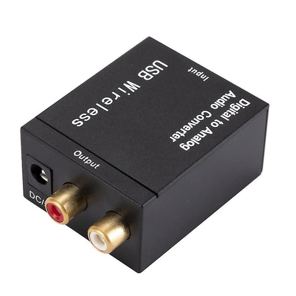 Digital til analog lydkonverter med Bluetooth-støtte, optisk fiber koaksial til RCA R/L audiodekoder