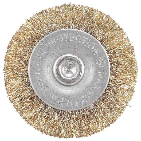 6-pak Wire Brush Attachment Sæt til Boremaskine, Messingbelagt