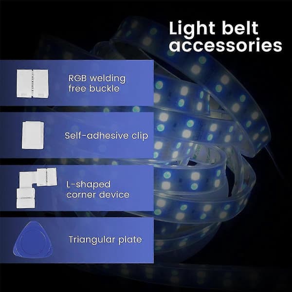 LED Lysbåndsforbindelser 4-polet RGB LED Lysforbindelser, Gapløse Forbindelser, L-formede Forbindelser til