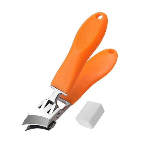 Stor Nagelknipsare Portabel Stänksäker Nagelkniv för Barn Orange Small