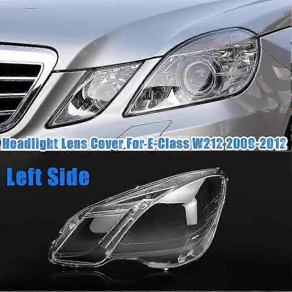 Vänster Sida för E Klass W212 2009-2012 E300 E350 E500 E63 Strålkastarglas Skydd Ljusskärm Skal