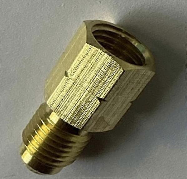 R32 R454B Kølemiddel Messing Adapter, 1/4\" Hun til 1/4\" Han Omvendt Gevind