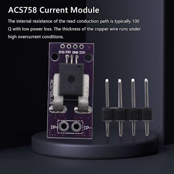 Acs758 Acs758lcb-100b Strømmodul Lineær Hall Strømsensor Pff-t Strømdeteksjon 3-5v