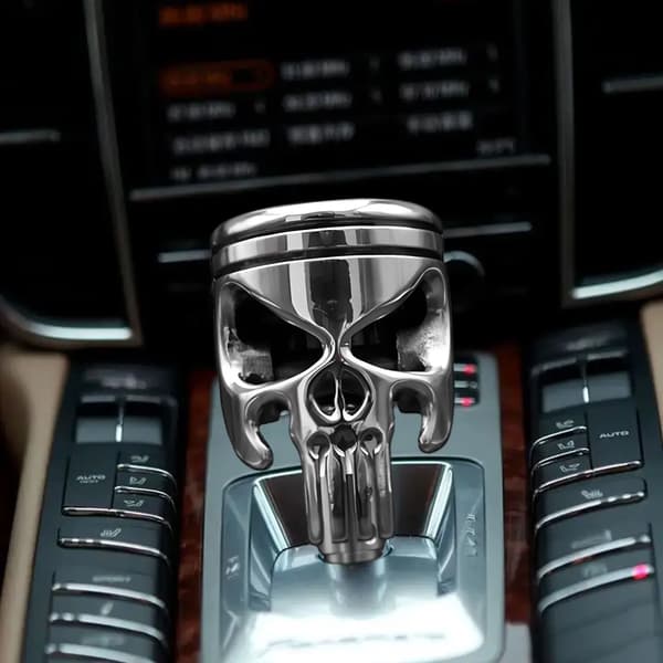 Skull Gear Stick Gearstang Knob i Rustfrit Stål - Universal