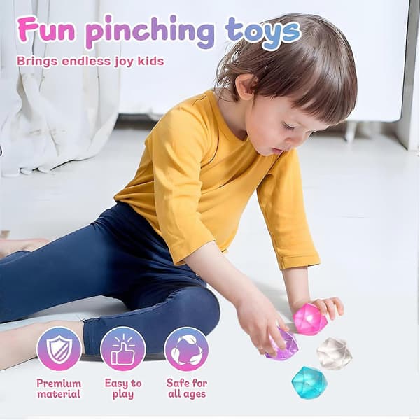 Tilfældig farve isterning Squishy Stress Cube Stressbolde, Malt Sukkerbold Fidget Sensorisk Legetøj til Dine Håndøvelsesbolde til Afslapning 3pcs