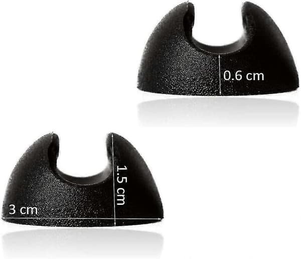 10 stk. Silikone Hårnål Møbelbensbeskyttere - Sort 10mm
