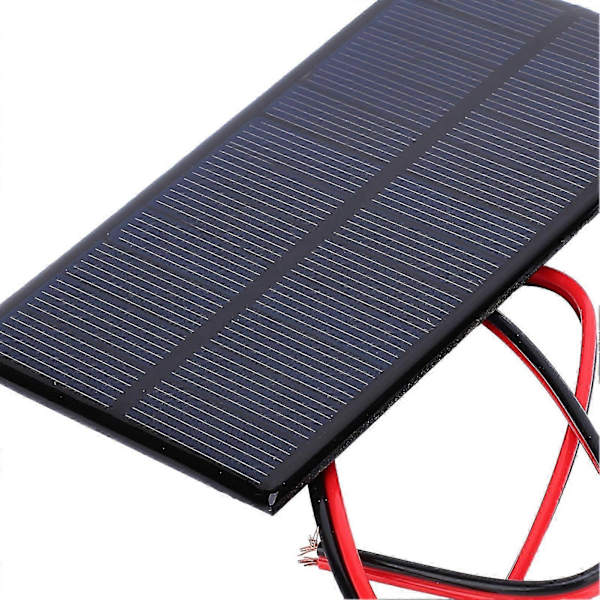 2025 3 stk. DC 6V 1W Solcellepanel Strømmodul Polykrystallinsk Silisium Solcellepanel med 30 cm kabel