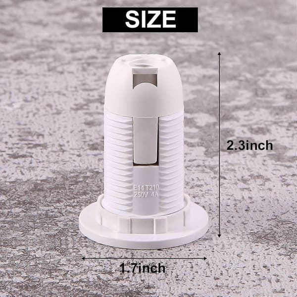 Plastskall Skrue Type E14 Pære Lys Lampeholder Sokkel AC 250V 2A