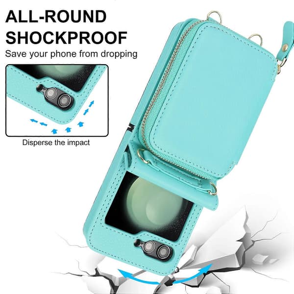 Lang og Kort Lanyard Lynlås Kort Slot Foldbart Telefoncover