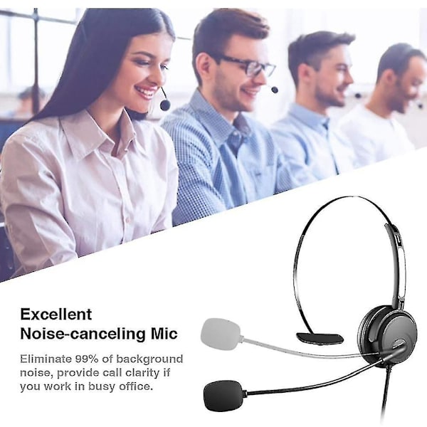 Enkelt Øretelefon Headset Bærbart Audiovisuelt Headset Computer Mobiltelefon USB Interface