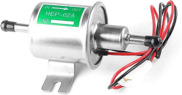 Universell Modifierad HEP-02A 12V Kraftig Elektrisk Bränslepump i Metall (Silver)