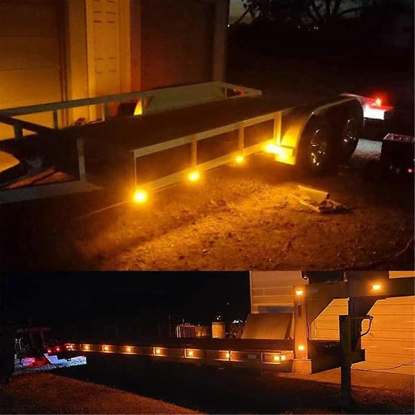 10 stk. 12V-24V 2LED Bil Sidemarkeringslys Blinklys Indikatorlys Baklys for Tilhenger