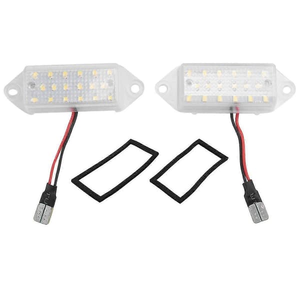 2 stk. fejlfri LED nummerpladepærer 18Smd hvide LED nummerpladelygter til X 2003-2017