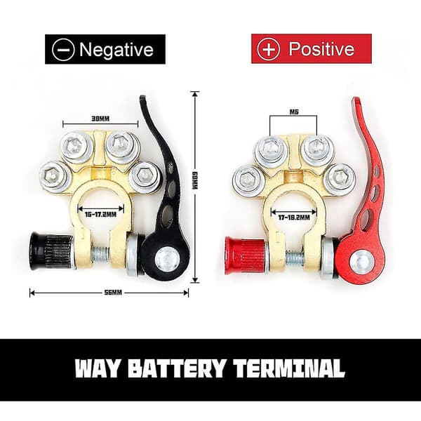 12v 24v Bilbatteripoler Snabbkoppling Batteripol Frånkopplingskontakter För Båt Utv Traktor