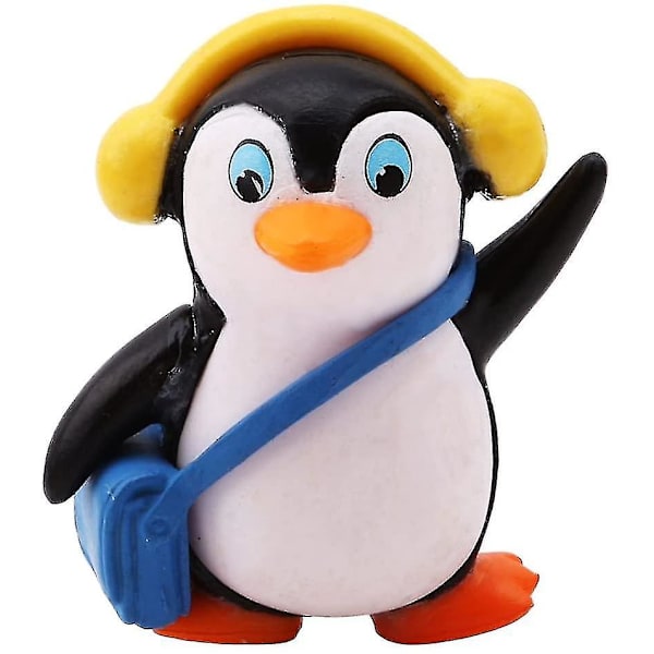 1 sæt / 4 stk. Vinter Pingvin Formet Dekor Mini Figur Hjem Jul