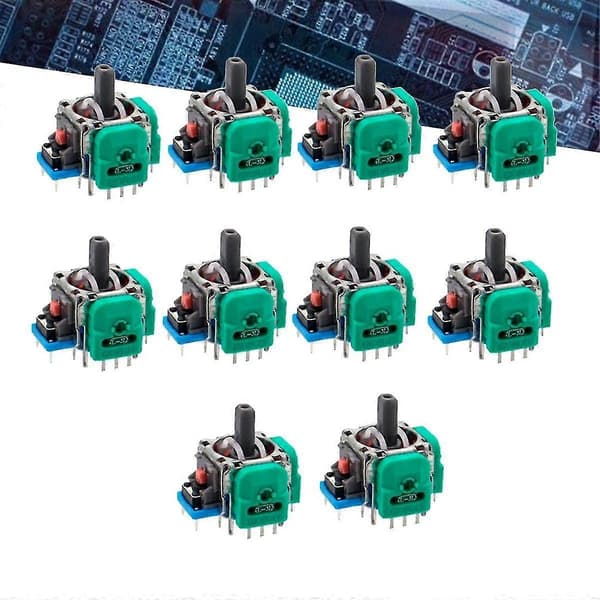 10st Hall Elektromagnetisk Joystick För Spelkonsol 3d Hall Joystick Sensor Potentiometer