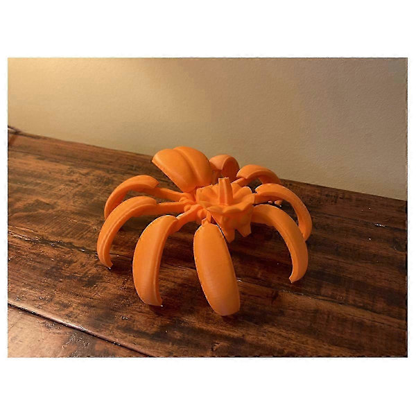 3D-printet Græskar Edderkop, Græskar Fidget Skrivebordsstatue, Hvid